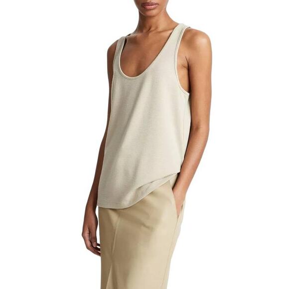 Vince Relaxed Scoop Neck Tank in Sepia Tan V018384455-995SPA Medium M NEW - Picture 3 of 5